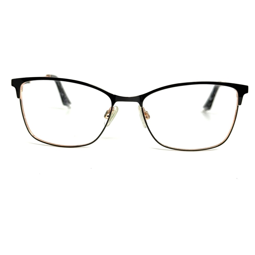 Steve Madden Priya Black Rose Gold Cat Eye Eyeglasses Frames 52-16-135